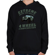 PRINTFASHION jeep - Gyerek kapucnis pulóver - Fekete