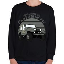 PRINTFASHION Jeep - Gyerek pulóver - Fekete gyerek pulóver, kardigán