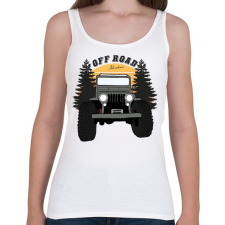 PRINTFASHION Jeep - Női atléta - Fehér női trikó