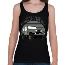 PRINTFASHION Jeep - Női atléta - Fekete női trikó