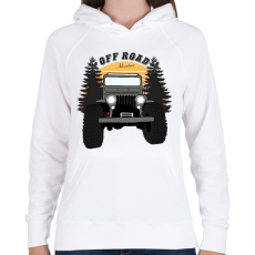 PRINTFASHION Jeep - Női kapucnis pulóver - Fehér