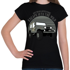 PRINTFASHION Jeep - Női póló - Fekete női póló