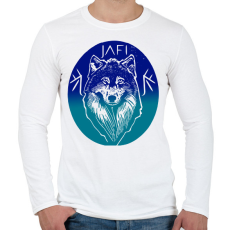 PRINTFASHION jég farkas - Férfi hosszú ujjú póló - Fehér