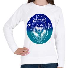 PRINTFASHION jég farkas - Női pulóver - Fehér