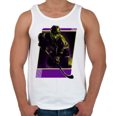 PRINTFASHION Jéghokis - Férfi atléta - Fehér