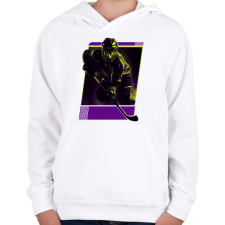 PRINTFASHION Jéghokis - Gyerek kapucnis pulóver - Fehér gyerek pulóver, kardigán