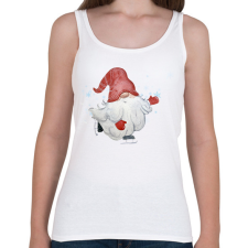 PRINTFASHION jégkorcsolyázó manó - Női atléta - Fehér női trikó