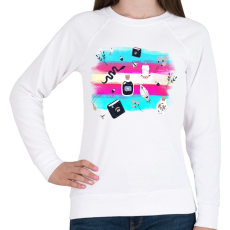 PRINTFASHION Jelképek - Női pulóver - Fehér