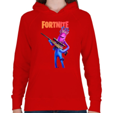 PRINTFASHION Jellie Fortnite - Női kapucnis pulóver - Piros