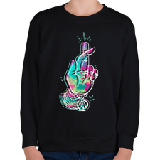 PRINTFASHION Jelzés - Gyerek pulóver - Fekete gyerek pulóver, kardigán