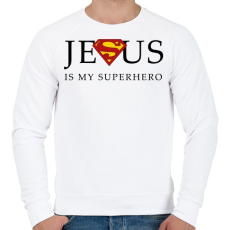 PRINTFASHION Jesus - Férfi pulóver - Fehér