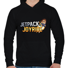 PRINTFASHION Jetpack Joyride - Férfi kapucnis pulóver - Fekete