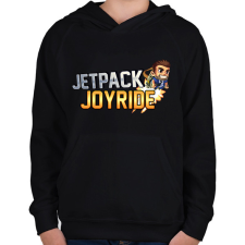 PRINTFASHION Jetpack Joyride - Gyerek kapucnis pulóver - Fekete gyerek pulóver, kardigán
