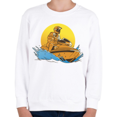 PRINTFASHION Jetski - Gyerek pulóver - Fehér