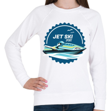 PRINTFASHION Jetski - Női pulóver - Fehér női pulóver, kardigán