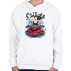 PRINTFASHION Jetskis csaj - Gyerek kapucnis pulóver - Fehér