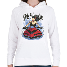 PRINTFASHION Jetskis csaj - Női kapucnis pulóver - Fehér