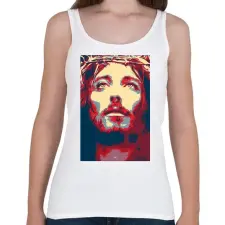 PRINTFASHION Jézus - Női atléta - Fehér női trikó