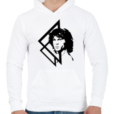 PRINTFASHION Jim Morrison - Férfi kapucnis pulóver - Fehér