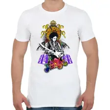 PRINTFASHION Jimi Hendrix - Férfi póló - Fehér férfi póló