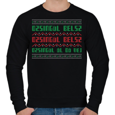 PRINTFASHION JINGLE BELLS 2 - Férfi pulóver - Fekete