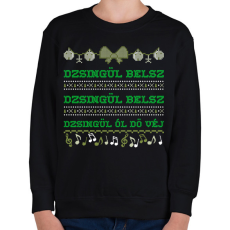 PRINTFASHION JINGLE BELLS 3 - Gyerek pulóver - Fekete