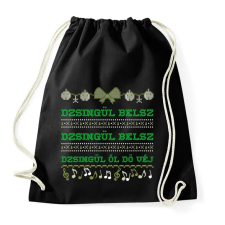 PRINTFASHION JINGLE BELLS 3 - Sportzsák, Tornazsák - Fekete tornazsák