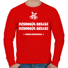 PRINTFASHION JINGLE BELLS - Férfi pulóver - Piros férfi pulóver, kardigán