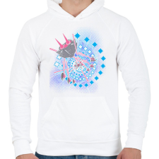 PRINTFASHION JINX - Férfi kapucnis pulóver - Fehér férfi pulóver, kardigán