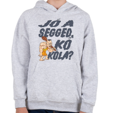 PRINTFASHION Jó a segged, kő kóla? - Gyerek kapucnis pulóver - Sport szürke gyerek pulóver, kardigán