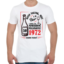 PRINTFASHION Jó bor palackozva - Évszámmal (fekete) - Férfi póló - Fehér férfi póló