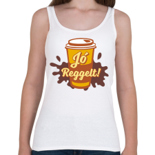 PRINTFASHION Jó reggelt kávé - Női atléta - Fehér női trikó