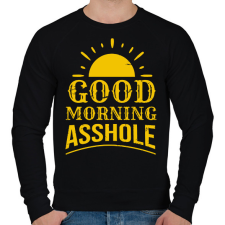 PRINTFASHION Jó reggelt seggfejek - Férfi pulóver - Fekete férfi pulóver, kardigán