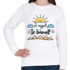 PRINTFASHION Jó reggelt te bánat - Női pulóver - Fehér