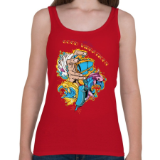 PRINTFASHION Jó rezgések - Női atléta - Cseresznyepiros női trikó