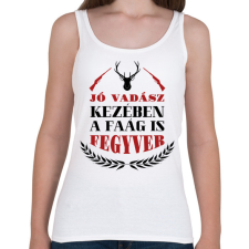 PRINTFASHION Jó vadász kezében - Női atléta - Fehér női trikó