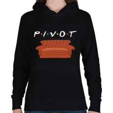 PRINTFASHION Jóbarátok  - Női kapucnis pulóver - Fekete