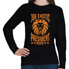 PRINTFASHION Joe Exotic elnök 2020 - Női pulóver - Fekete női pulóver, kardigán