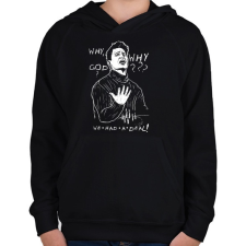 PRINTFASHION Joey - Gyerek kapucnis pulóver - Fekete gyerek pulóver, kardigán