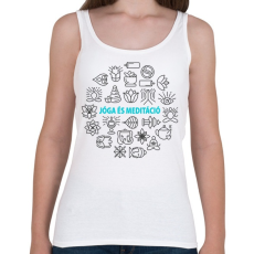 PRINTFASHION Jóga és meditáció - Női atléta - Fehér