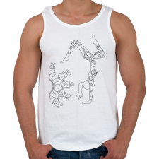 PRINTFASHION Jóga - Férfi atléta - Fehér atléta, trikó
