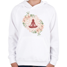 PRINTFASHION Jóga - Gyerek kapucnis pulóver - Fehér gyerek pulóver, kardigán