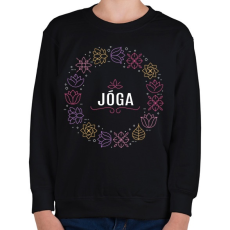 PRINTFASHION Jóga - Gyerek pulóver - Fekete