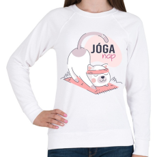 PRINTFASHION Jóga nap - Női pulóver - Fehér