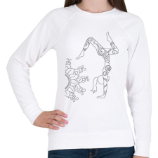 PRINTFASHION Jóga - Női pulóver - Fehér női pulóver, kardigán