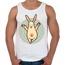 PRINTFASHION Jóga nyuszi - Férfi atléta - Fehér