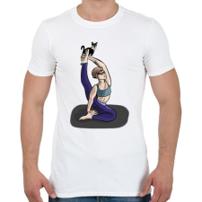 PRINTFASHION Jóga póz - Férfi póló - Fehér férfi póló
