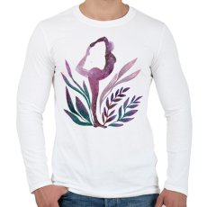PRINTFASHION Jógás póz - Férfi hosszú ujjú póló - Fehér