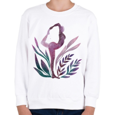 PRINTFASHION Jógás póz - Gyerek pulóver - Fehér gyerek pulóver, kardigán