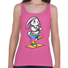 PRINTFASHION Jógázó nyuszi - Női atléta - Rózsaszín